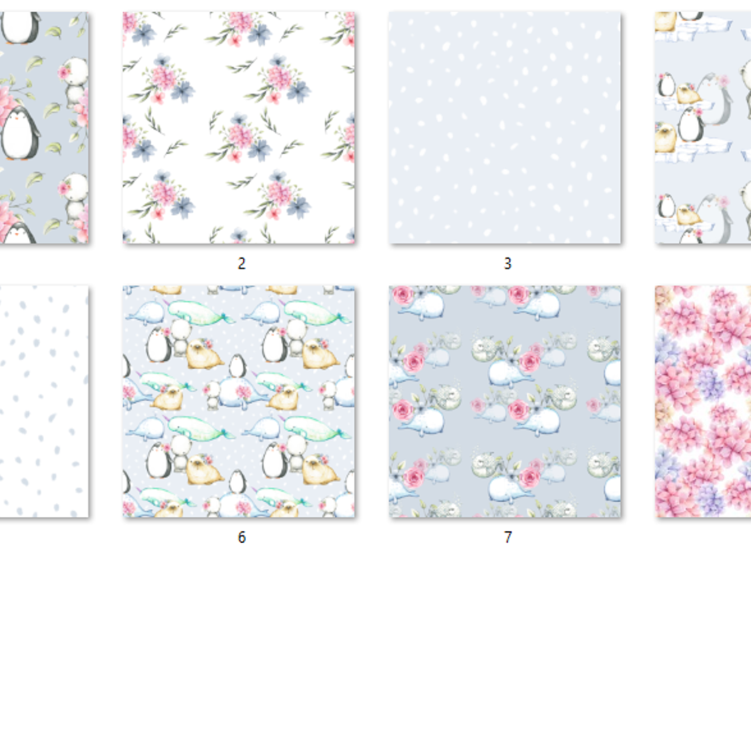 Kit Digital Papéis Animais da Antártica  2