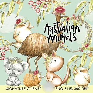 Kit Digital Animais Australianos 