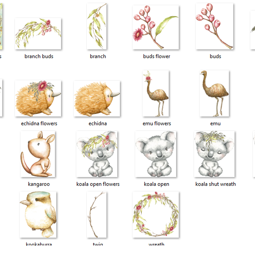 Kit Digital Animais Australianos  2