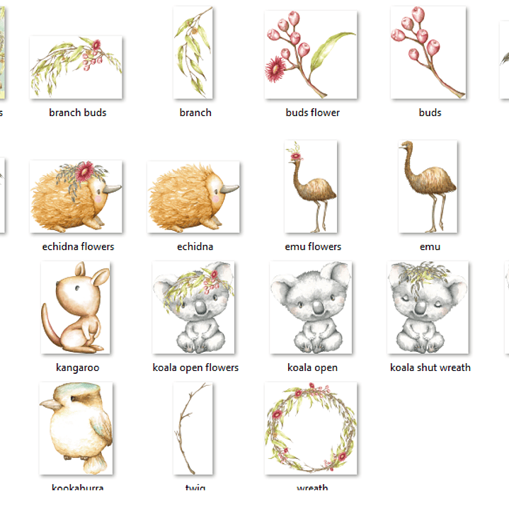 Kit Digital Animais Australianos  2