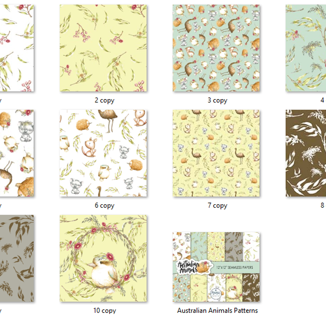 Kit Digital Papéis Animais Australianos  2