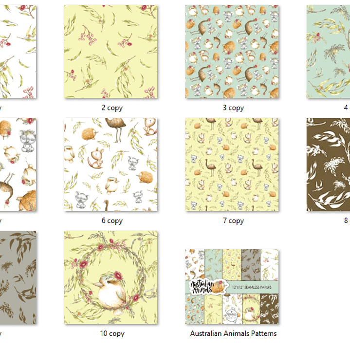 Kit Digital Papéis Animais Australianos  2