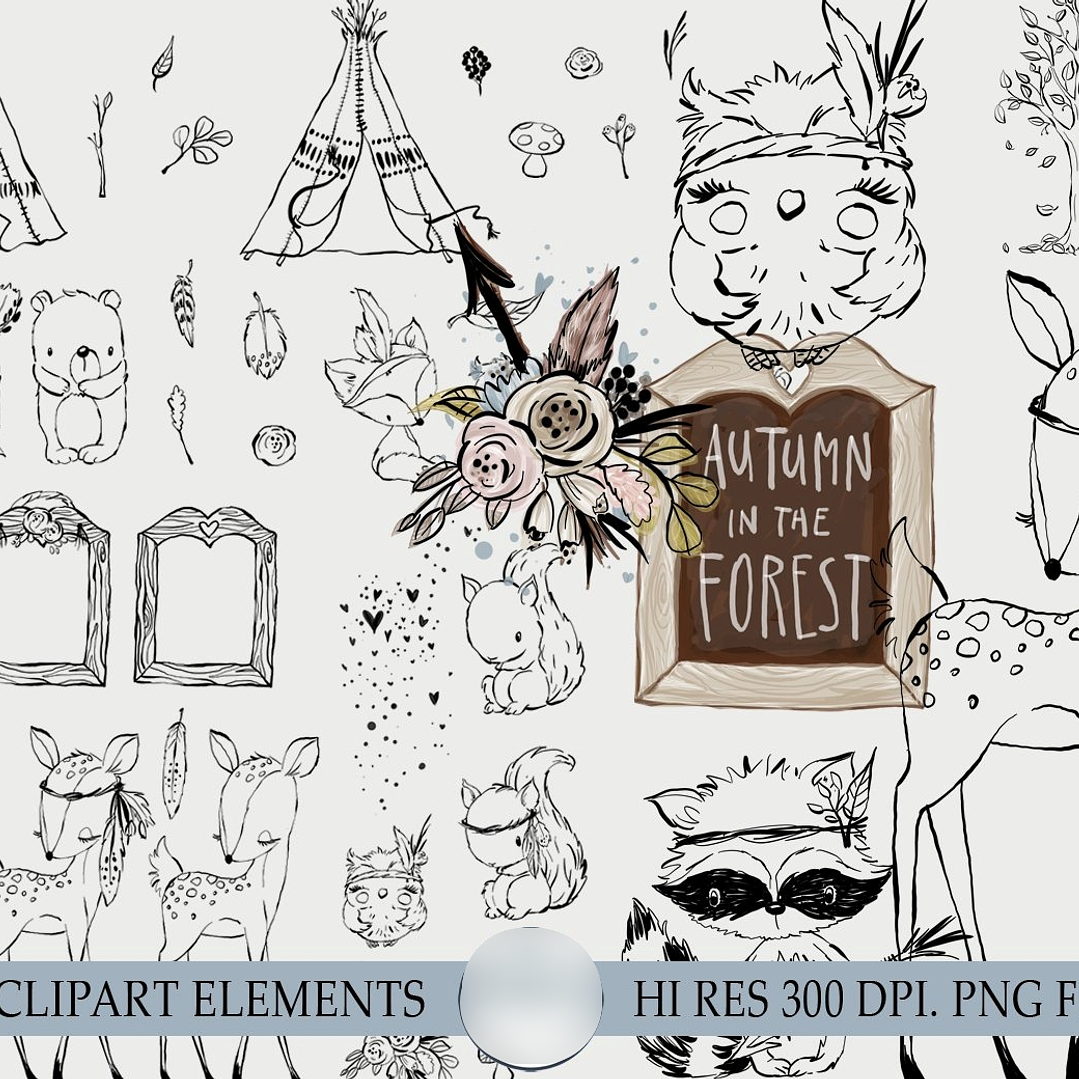 Kit Digital Outono na Floresta 1