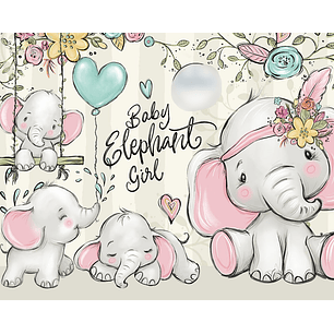 Kit Digital Bebê Elefante Menina 