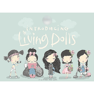 Kit Digital Garota de Cabelo Preto