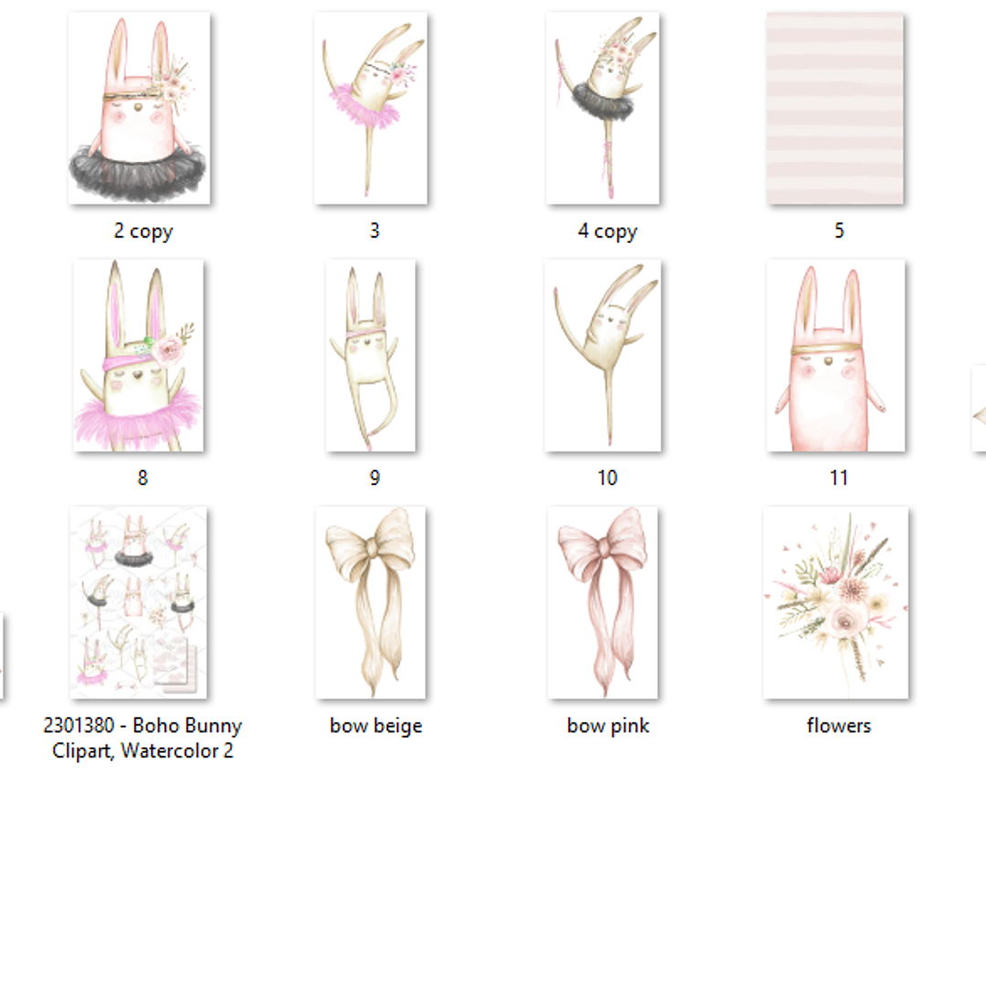 Kit Digital Coelhinho Boho 2