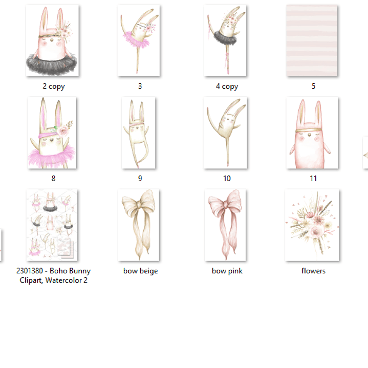 Kit Digital Coelhinho Boho 2