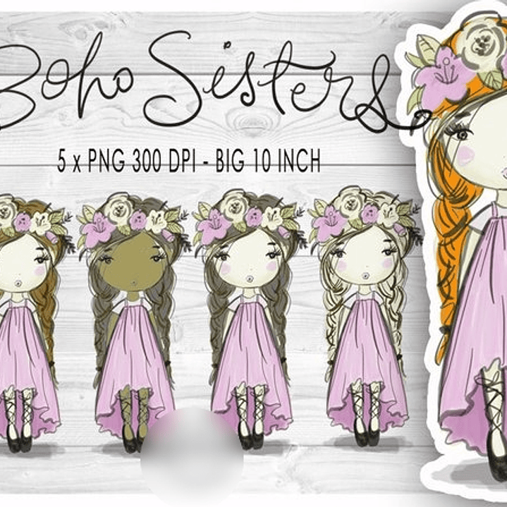 Kit Digital Irmãs Boho  1