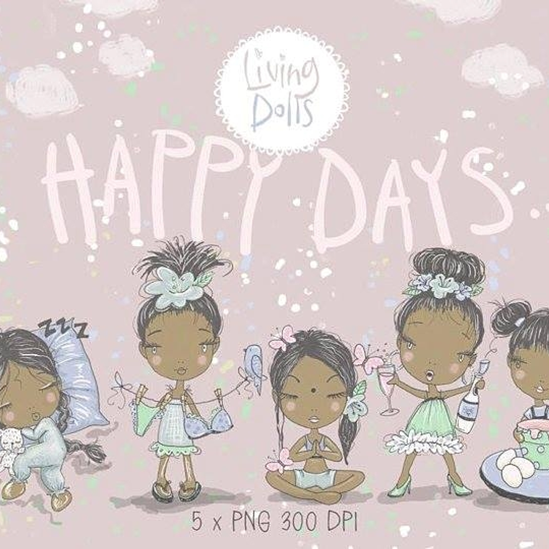 Kit Digital Dia Feliz Para Garotas 1