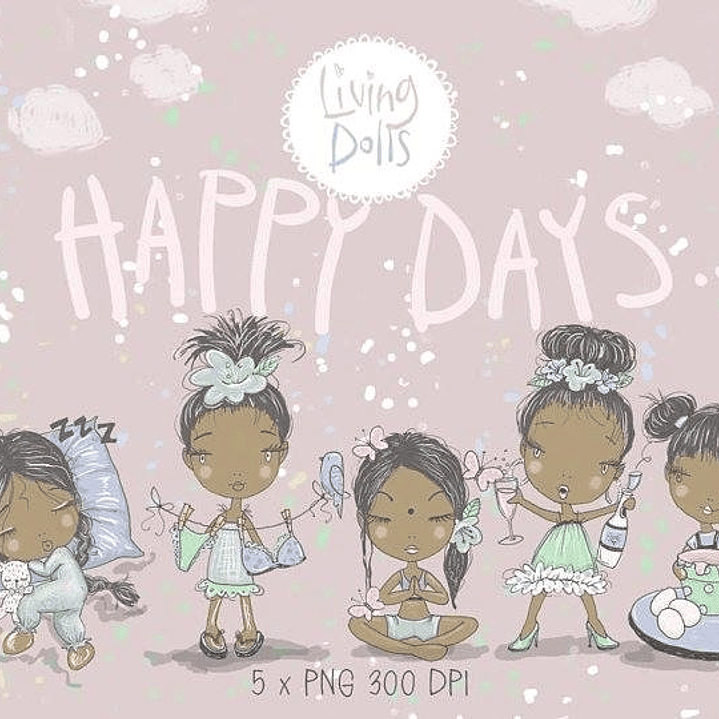 Kit Digital Dia Feliz Para Garotas 1