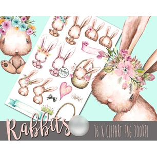 Kit Digital Coelhinhos 02 