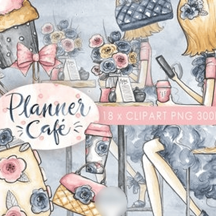 Kit Digital Café Menina  1