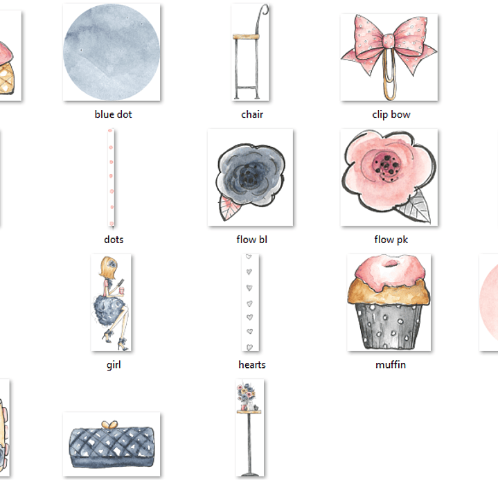 Kit Digital Café Menina  2