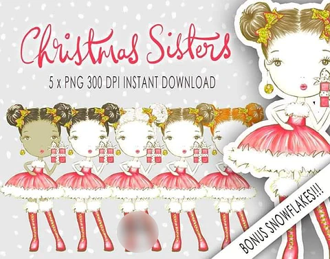 Kit Digital Natal Irmãs