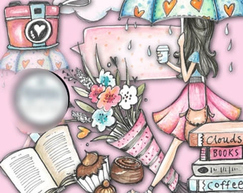 Kit Digital Menina Leitora 