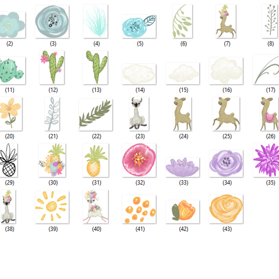 Kit Digital Lhama Fofa  2