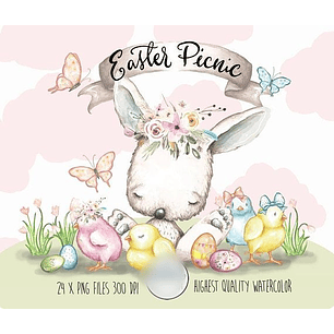 Kit Digital Piquenique de Páscoa