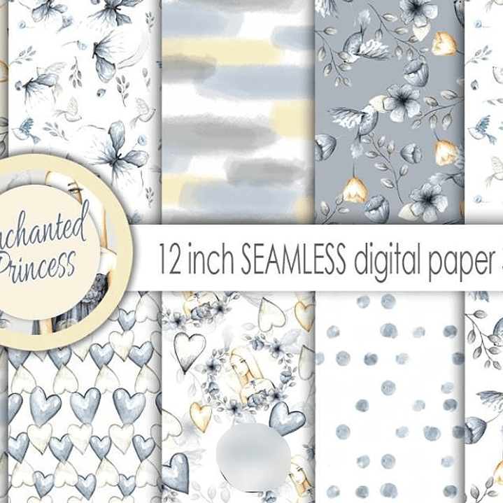 Kit Digital Papéis da Princesa  1