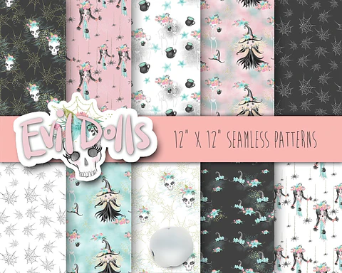 Kit Digital Papéis Bonecas Bruxinhas 