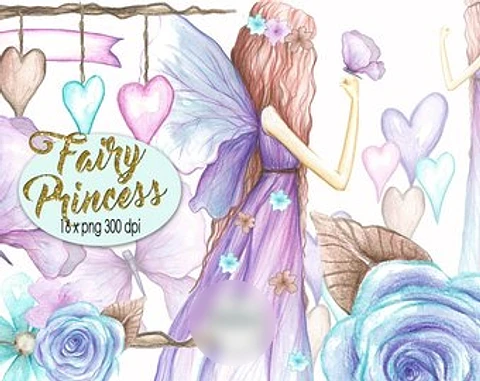 Kit Digital Fada Princesa 