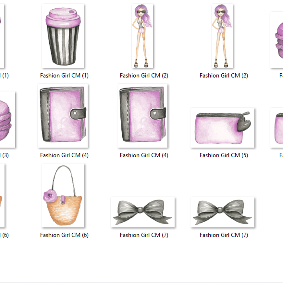 Kit Digital Menina da Moda  2