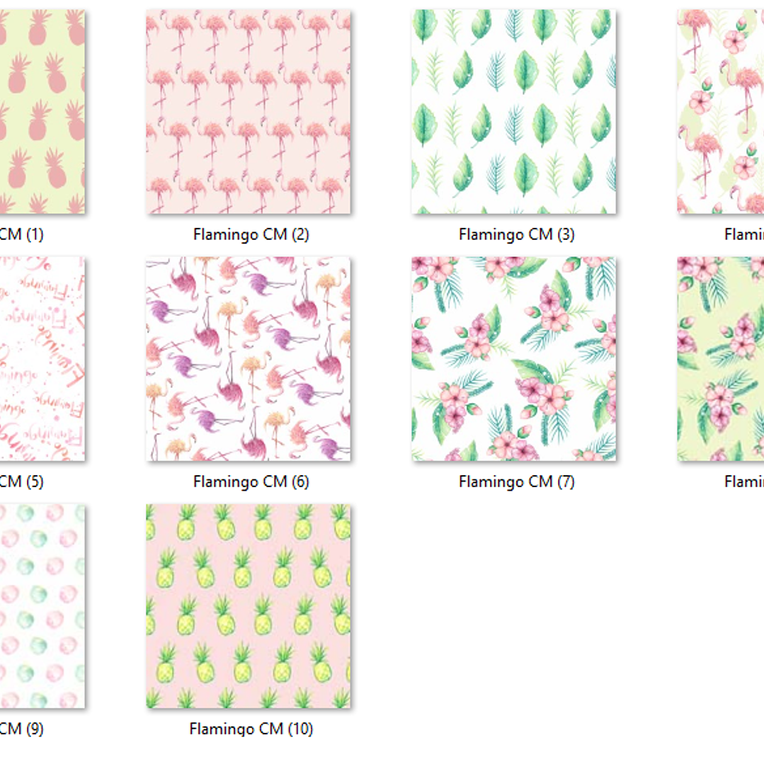 Kit Digital Papéis Flamingo  2