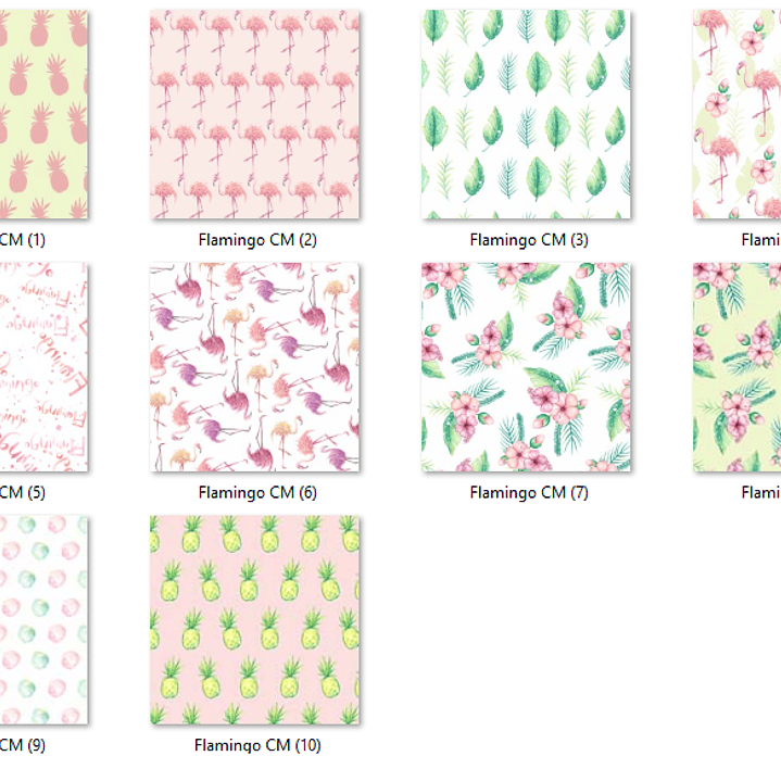 Kit Digital Papéis Flamingo  2