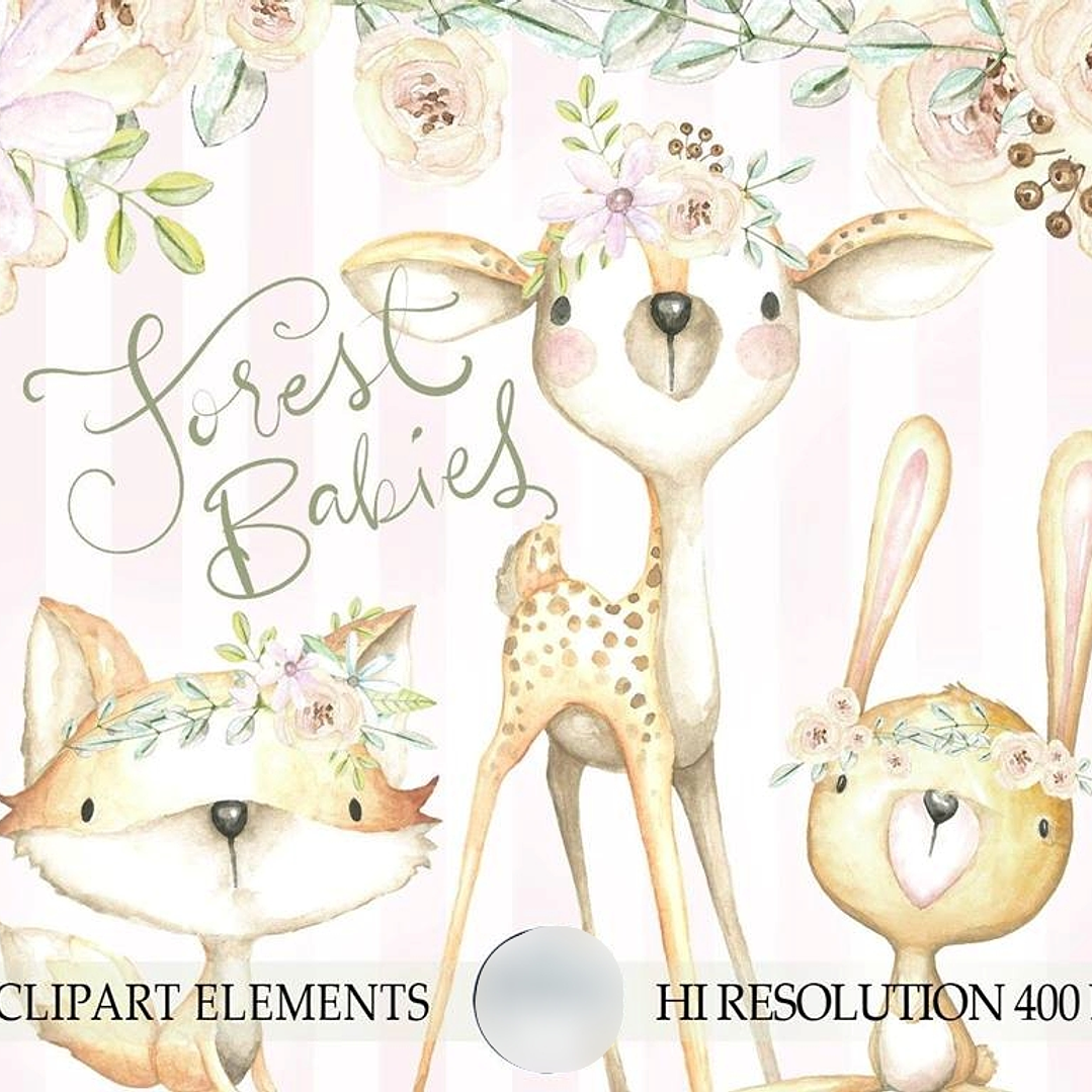 Kit Digital Animais Bebês da Floresta  1