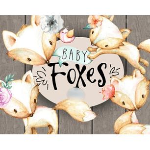 Kit Digital Bebês Raposinhas 