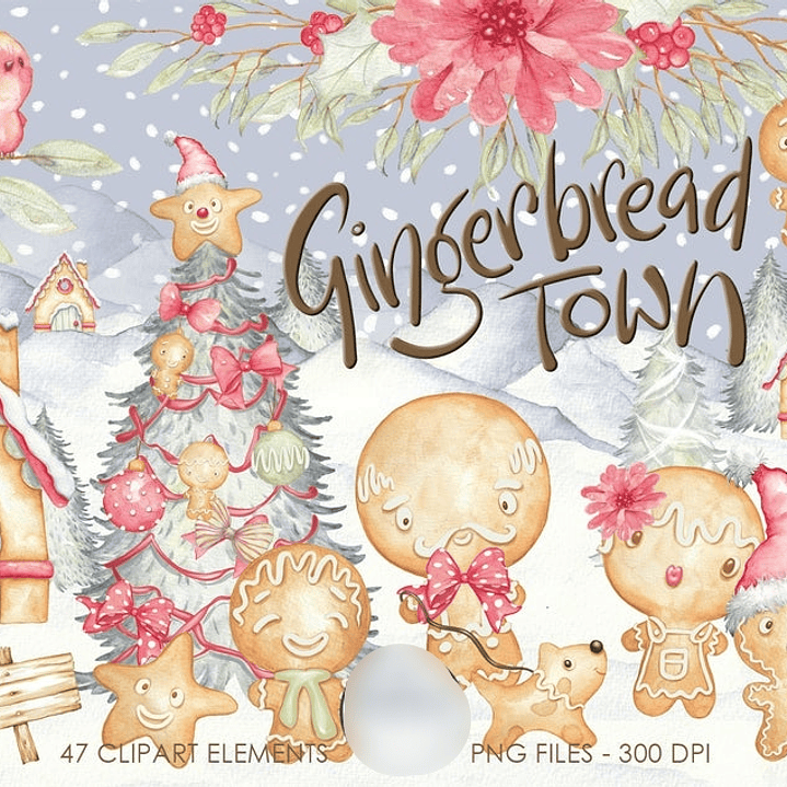 Kit Digital Cidade de Biscoitinhos de Natal  1