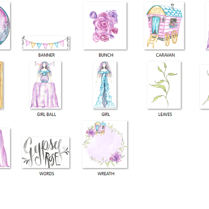 Kit Digital Rosa Cigana  2