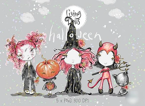 Kit Digital Bruxinhas Halloween 