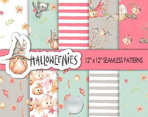 Kit Digital Papéis Halloween 