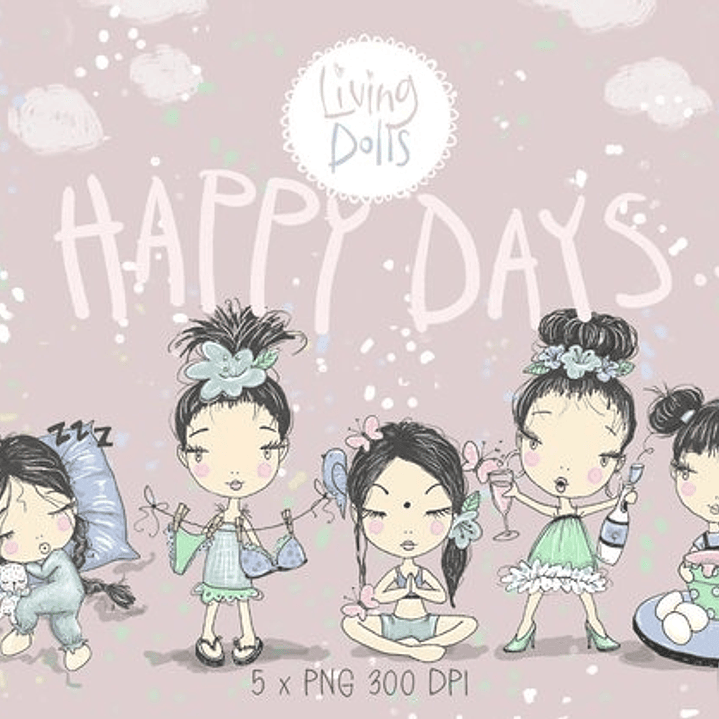 Kit Digital Dias Felizes Garota  1