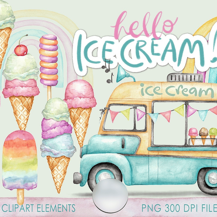 Kit Digital Carrinho de Sorvete  1