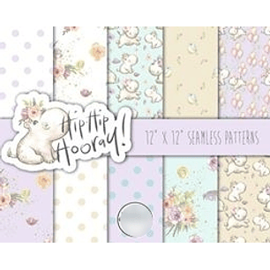 Kit Digital Papéis Hipopótamo Fofinho 