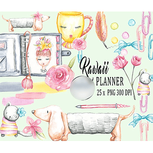 Kit Digital Planner Kawaii 