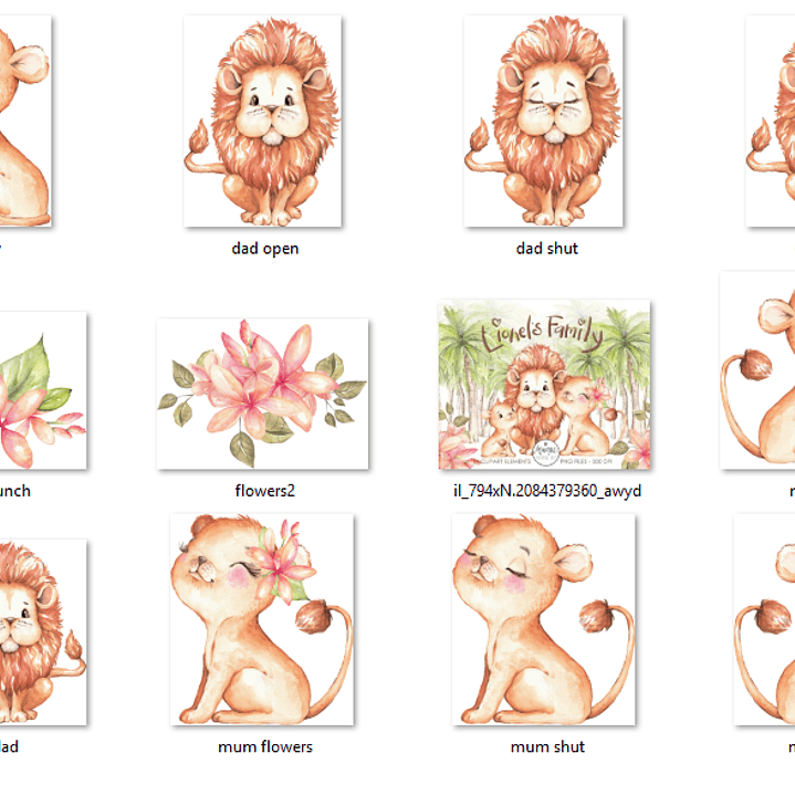 Kit Digital Família de Leão  2