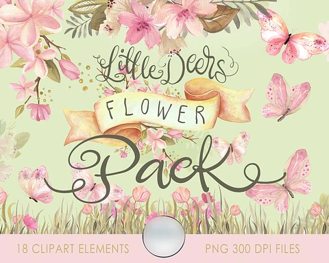 Kit Digital Jardim com Borboletas 