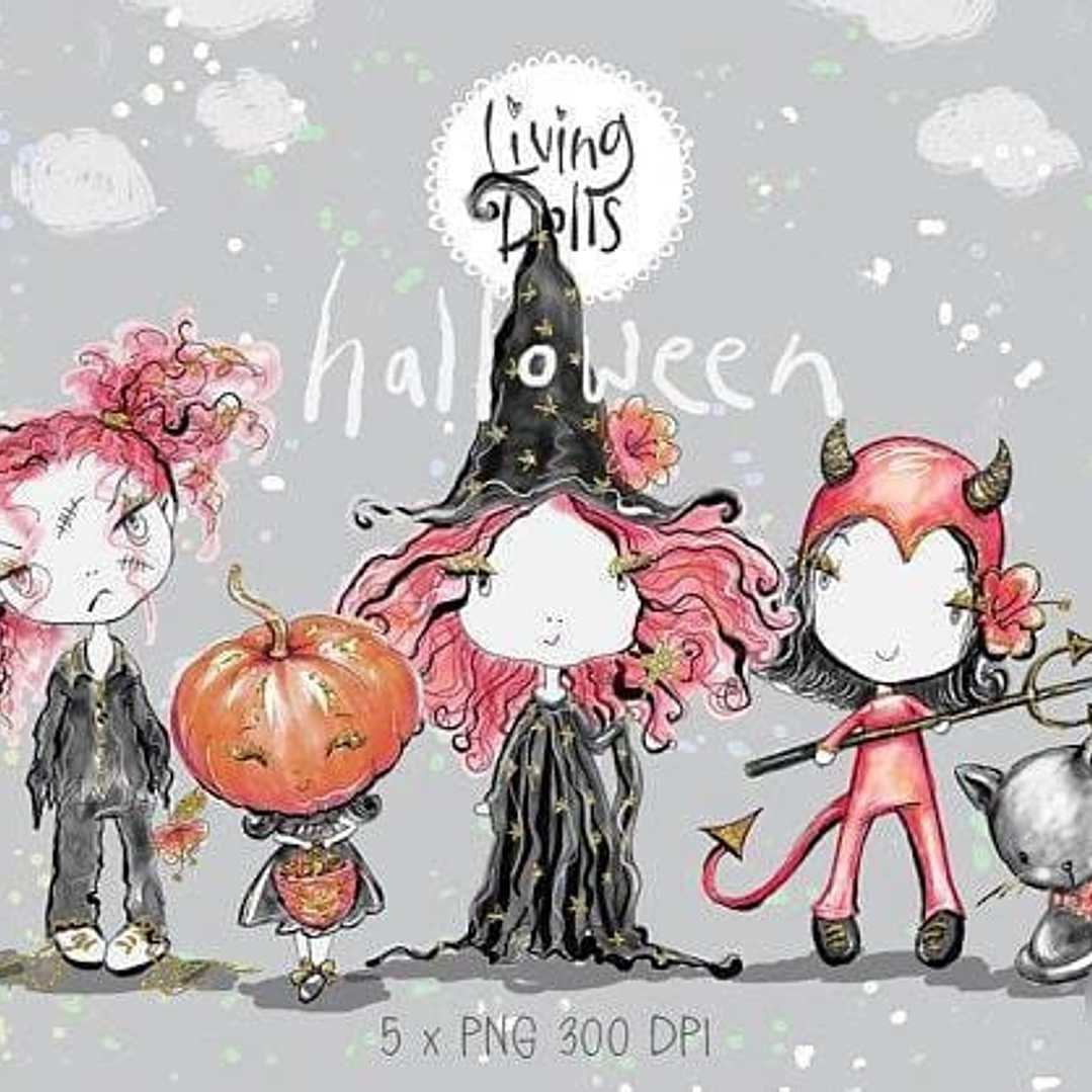 Kit Digital Bruxinhas Halloween  1