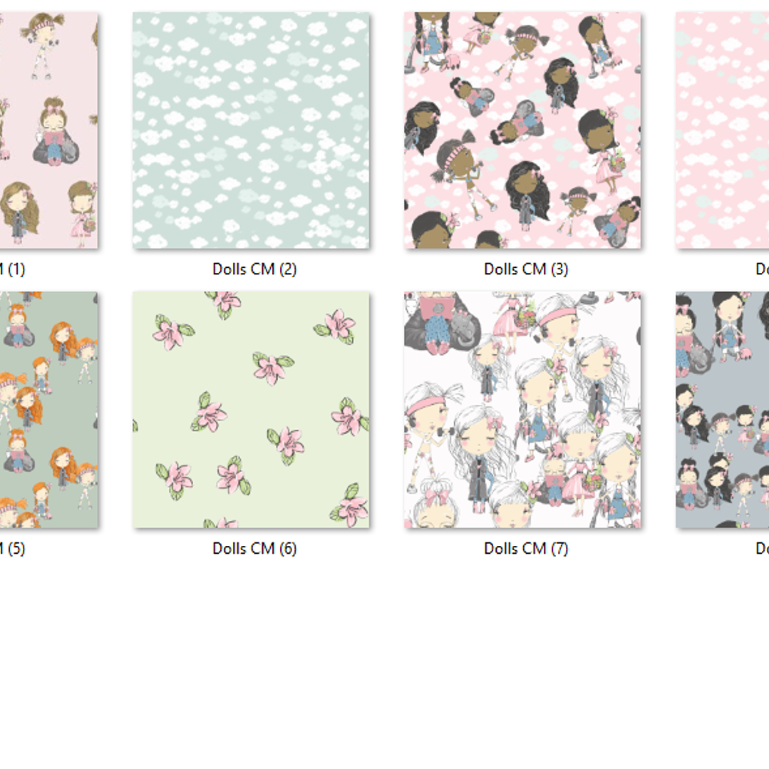 Kit Digital Papéis Bonequinhas 2