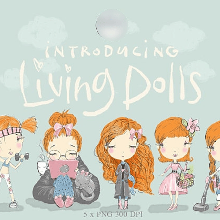 Kit Digital Bonecas Ruivas  1