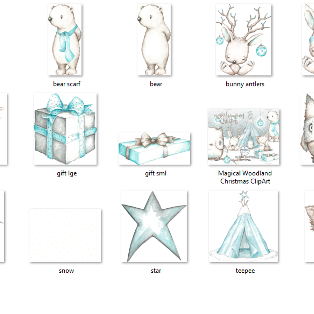 Kit Digital Natal Mágico na Floresta 2