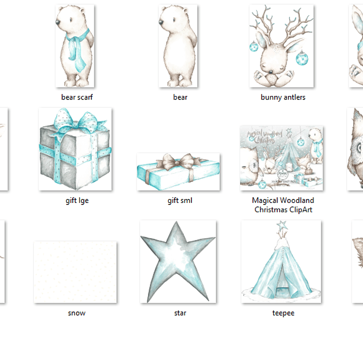 Kit Digital Natal Mágico na Floresta 2