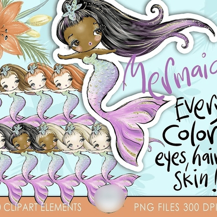 Kit Digital Sereias Tropical  1