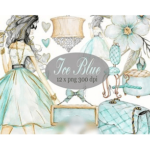 Kit Digital Garota Gelo Azul 