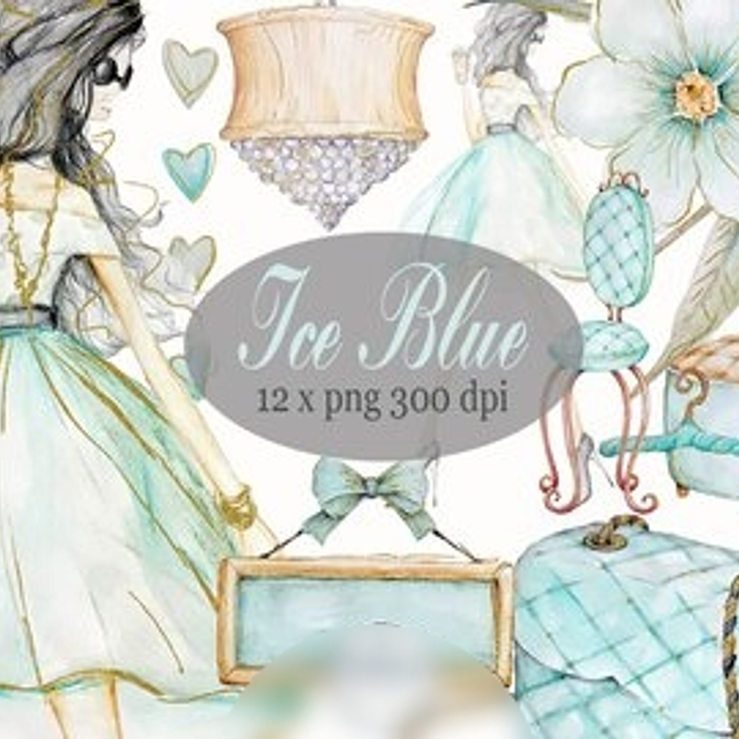 Kit Digital Garota Gelo Azul  1