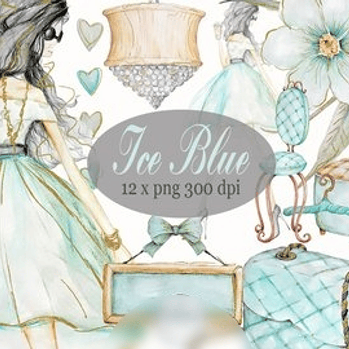 Kit Digital Garota Gelo Azul  1