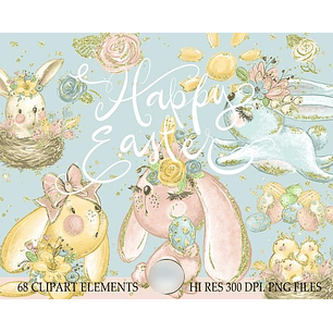 Kit Digital Feliz Páscoa 