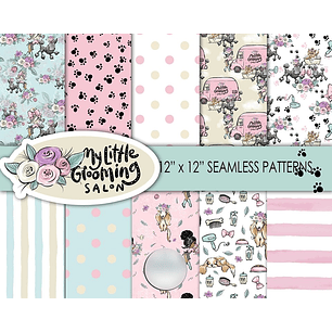 Kit Digital Papéis Meu Pequeno Salão de Beleza 